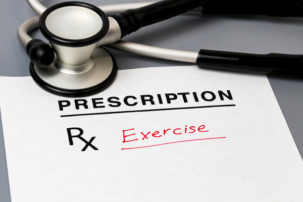 Prescription with exercise written on it