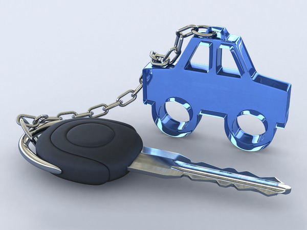 Car key on a key chain